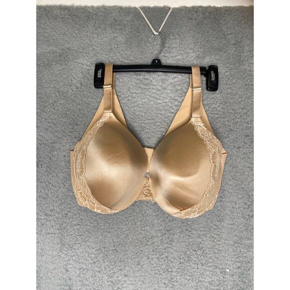 Soma womens Full coverage nude lace bra bow adjustable full support 38DDD - Picture 1 of 8